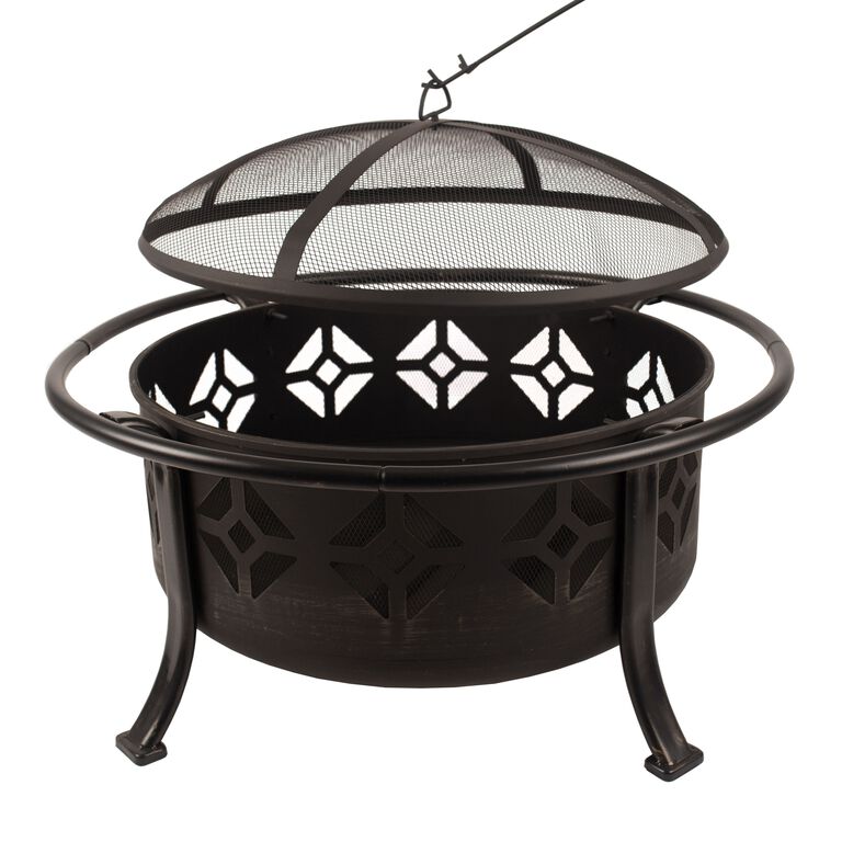 Echo Rubbed Bronze Steel Tile Fire Pit image number 5