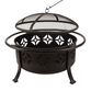 Echo Rubbed Bronze Steel Tile Fire Pit image number 4