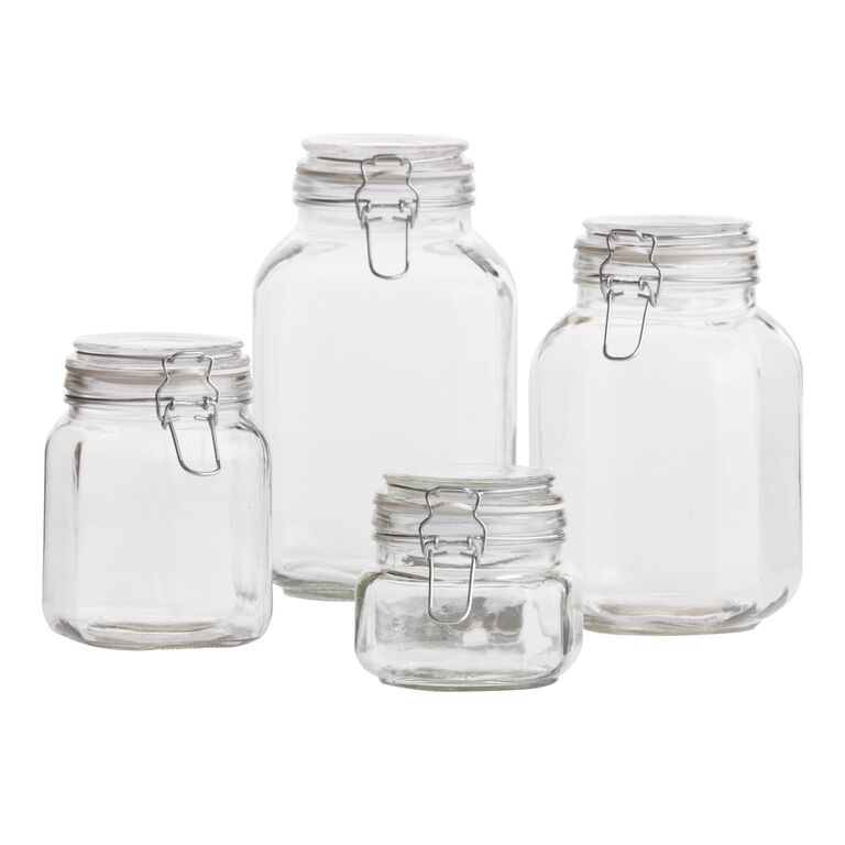 Glass Storage Jars with Clamp Lids image number 1