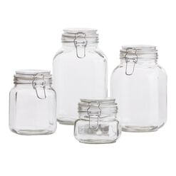 Glass Storage Jars with Clamp Lids