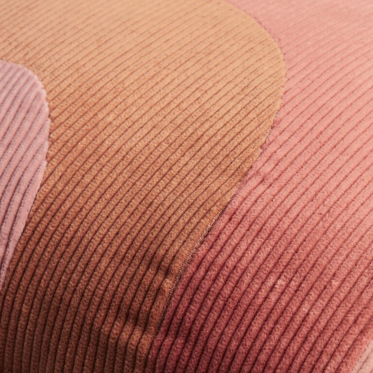 Warm Rainbow Velvet Corduroy Throw Pillow image number 4