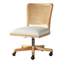 Kent Rattan Back Upholstered Office Chair