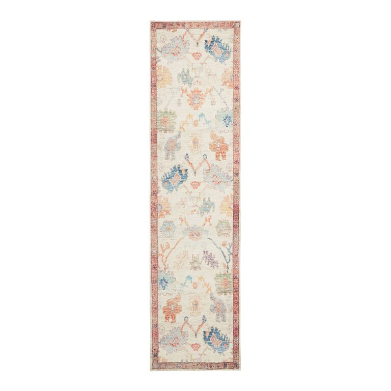 Zoe Multicolor Floral Distressed Persian Style Area Rug image number 3