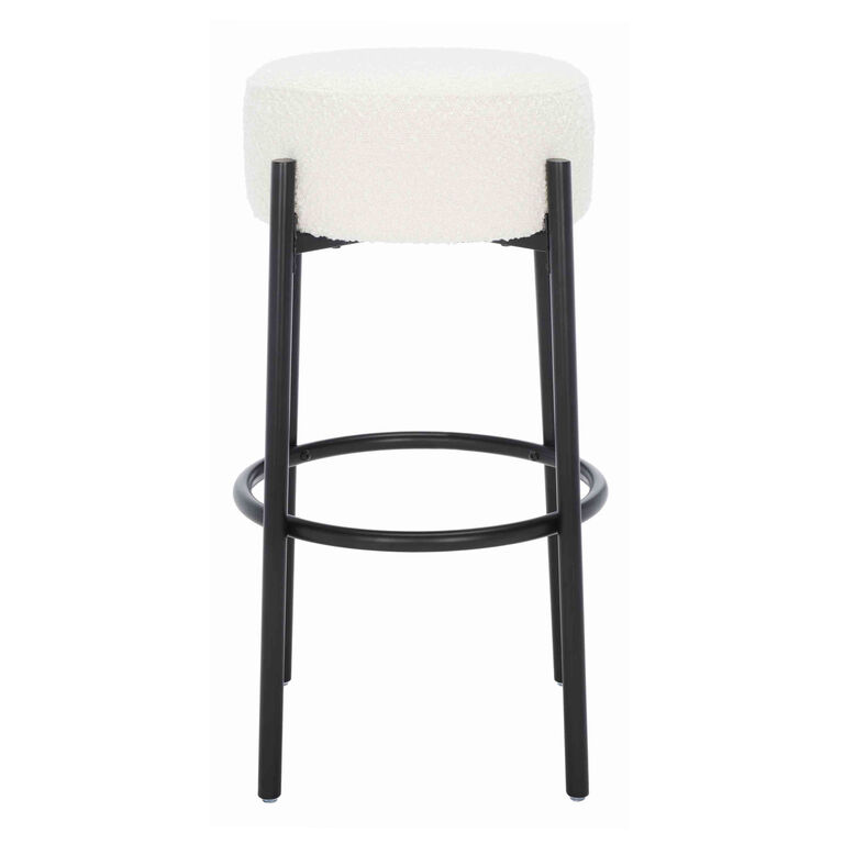 Barlow Metal and Boucle Backless Upholstered Barstool image number 3