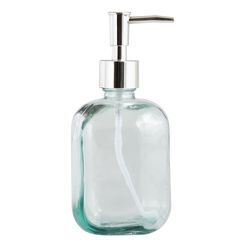 Aqua Recycled Glass Liquid Soap Dispenser
