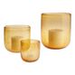 Amber Bubble Glass Hurricane Candle Holder image number 0