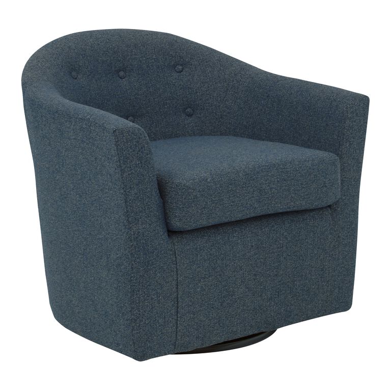 Albany Tufted Upholstered Swivel Chair image number 1