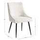 Jocelyn Ivory Textured Upholstered Dining Chair Set of 2 image number 5