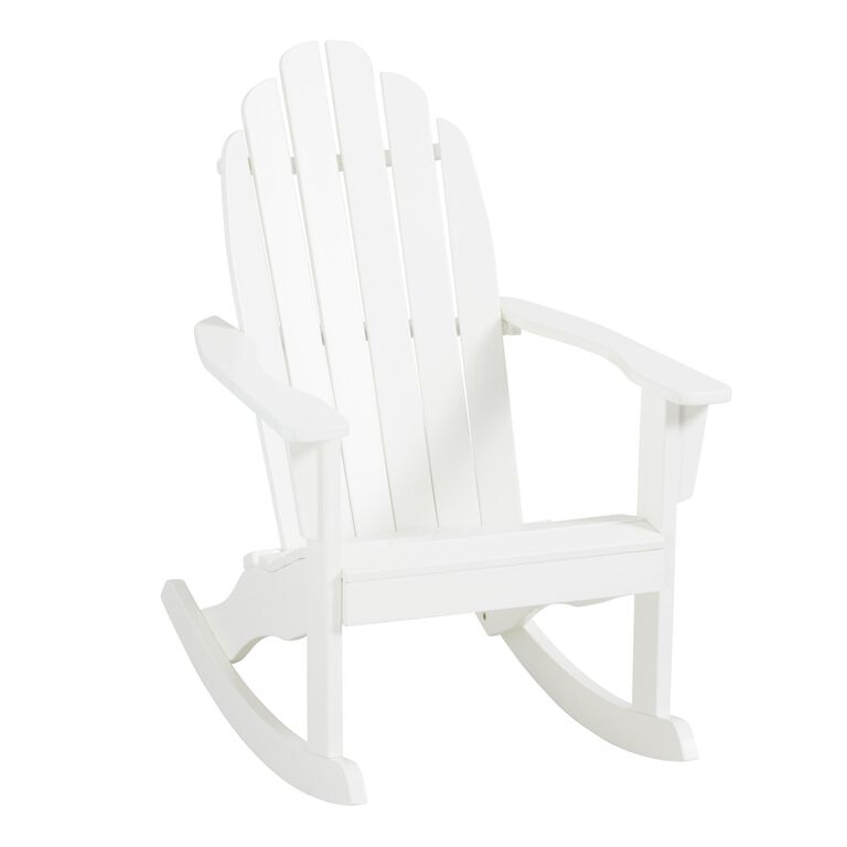 Slatted Wood Adirondack Rocking Chair image number 1