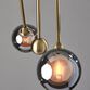 Starling Antique Brass And Glass 6 Light LED Chandelier image number 2