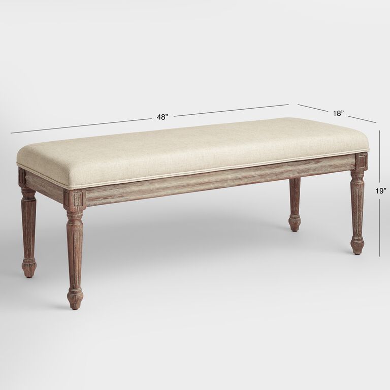 Paige Upholstered Dining Bench image number 4