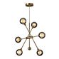 Starling Antique Brass And Glass 6 Light LED Chandelier image number 0
