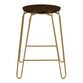 Ryker Gold Hairpin and Elm Backless Counter Stool Set of 2 image number 2