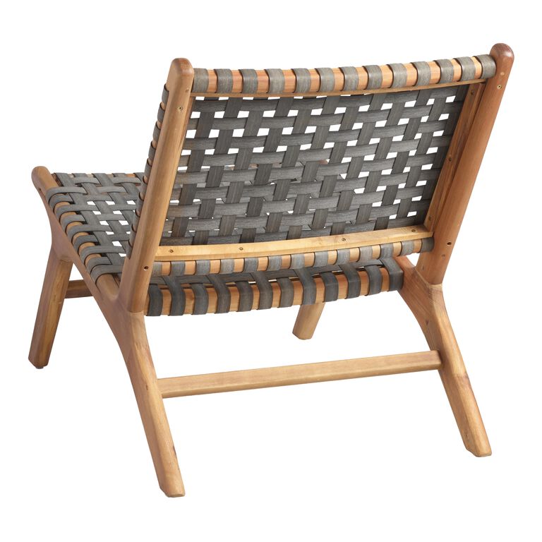 Girona Gray Strap Outdoor Accent Chair image number 3