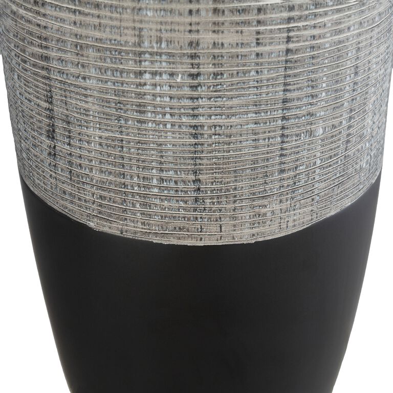 Gray and Black Two Tone Ceramic Table Lamp image number 4