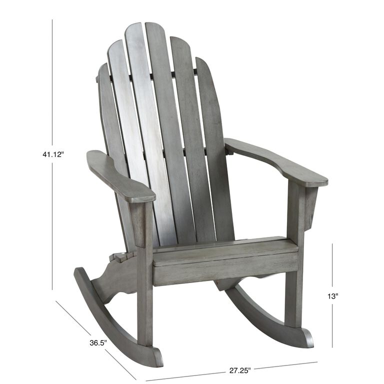 Slatted Wood Adirondack Rocking Chair image number 4