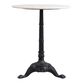 Round White Marble and Black Metal Bistro Side Table image number 1