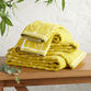 Gable Chartreuse Green Sculpted Leaf Bath Towel image number 1