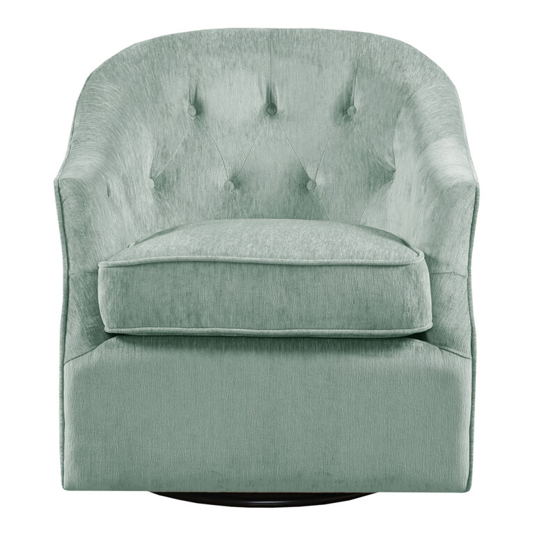 Caulker Tufted Curved Back Upholstered Swivel Chair image number 3