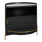 Gianni Half Circle Wood and Marble Top Bar Cabinet image number 3