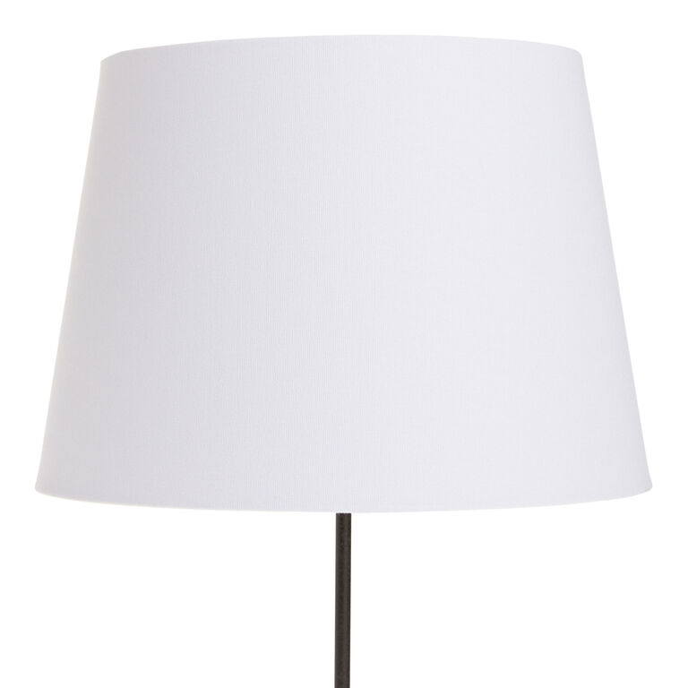 White Linen Table Lamp Shade image number 1