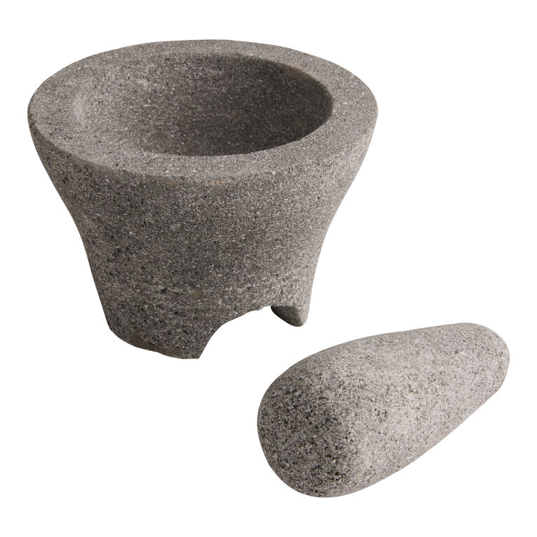 Small Lava Stone Mortar and Pestle image number 2