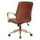Armstrong Faux Leather and Gold Upholstered Office Chair image number 3