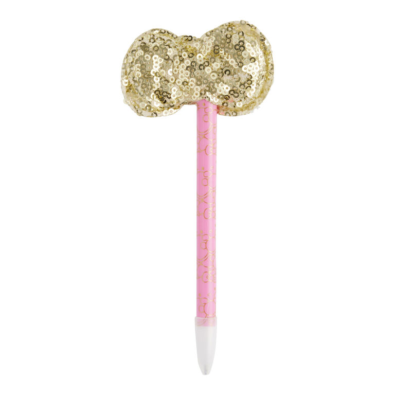 Hello Kitty Pink and Gold Bow Pen image number 1
