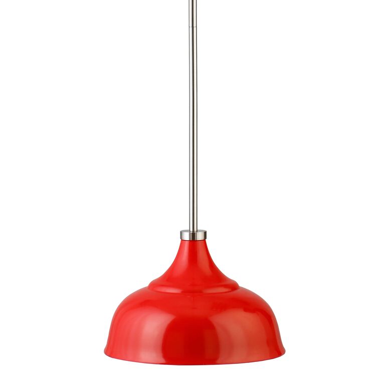 Lucy Red Metal Dome Shade Pendant Lamp image number 3