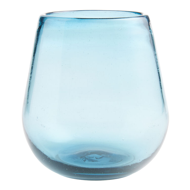 Sonora Teal Handcrafted Stemless Wine Glass image number 1