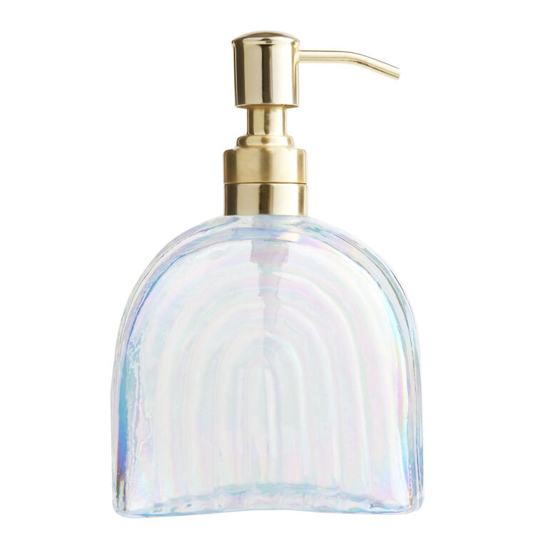 Iridescent Glass Arches Liquid Soap Dispenser image number 1