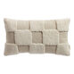 Ivory Checkered Indoor Outdoor Lumbar Pillow image number 0