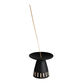 Black Ceramic Pedestal Incense Holder image number 0