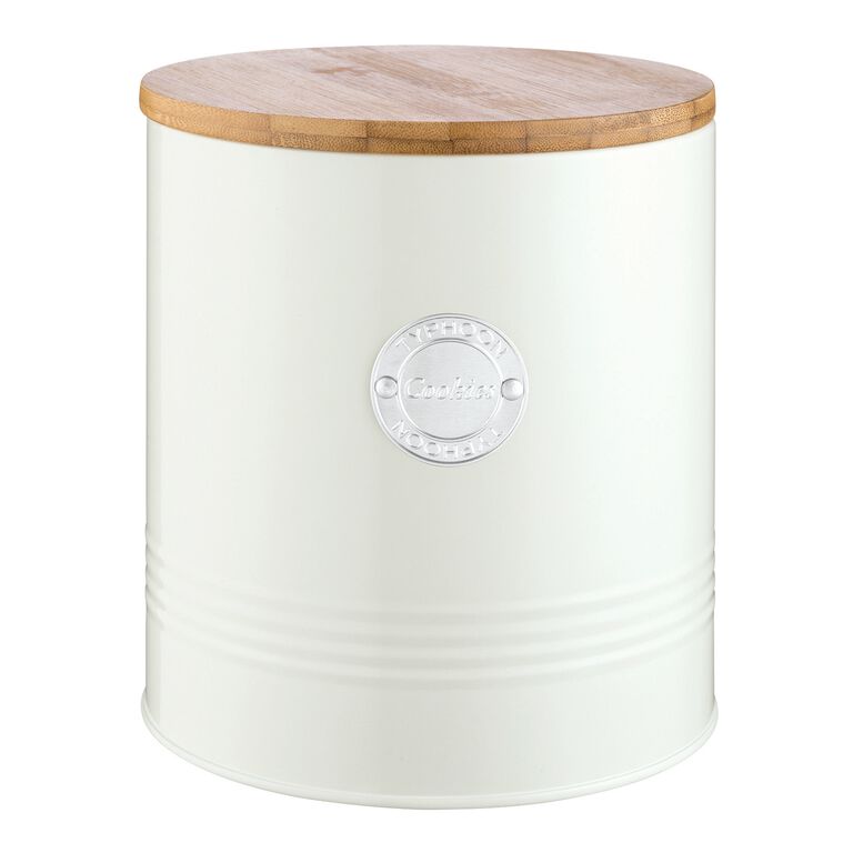 Typhoon Living Steel Cookie Jar with Bamboo Lid image number 1