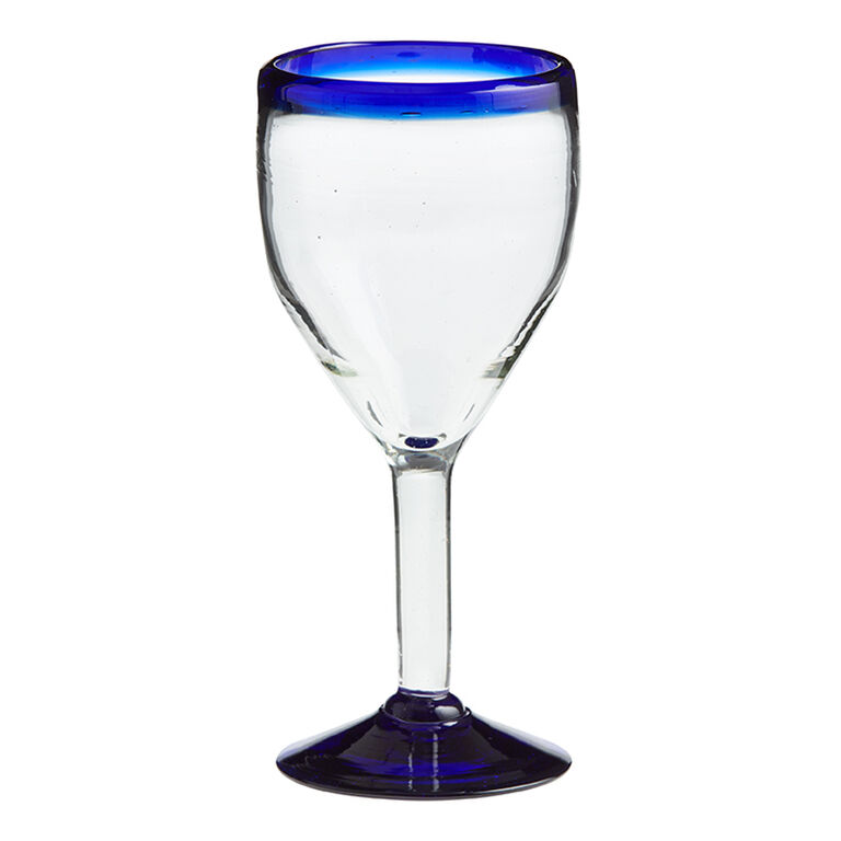 Rocco Blue Glass Goblet image number 1