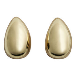 Modern Chunky 14k Gold Plated Drop Oversized Stud Earrings