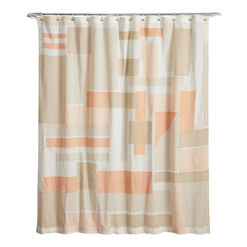 Naomi Embroidered Patchwork Shower Curtain
