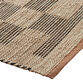 Rapa Natural and Black Geo Block Jute and Cotton Area Rug image number 2