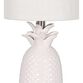 White Ceramic Pineapple Table Lamp image number 2