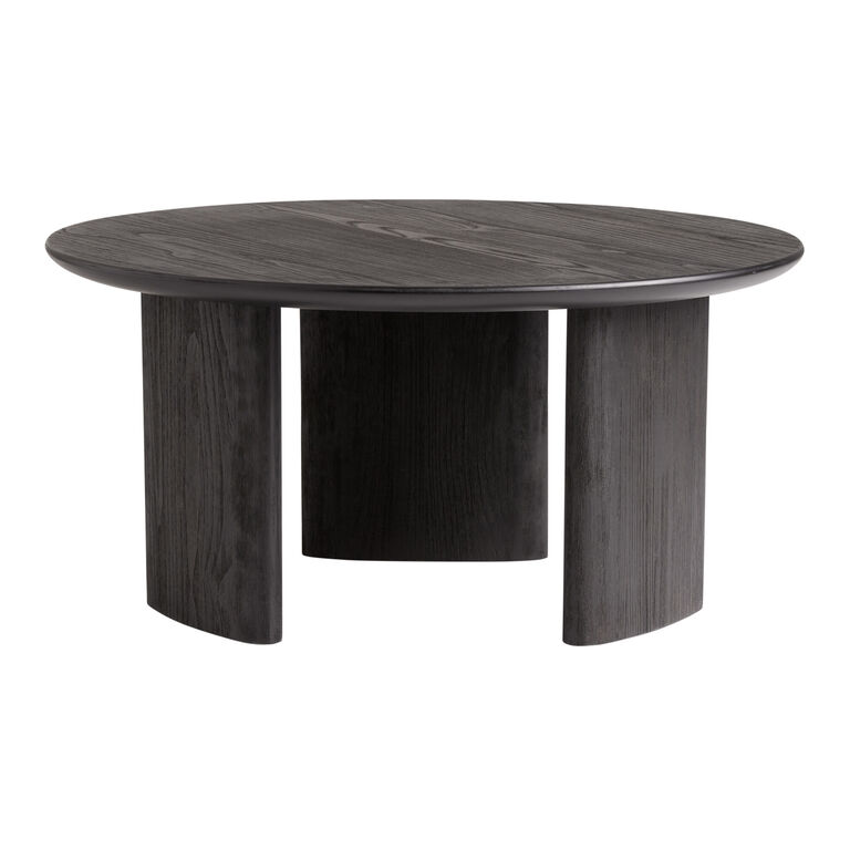 Zeke Round Brushed Wood Coffee Table image number 3