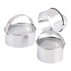 Round Stainless Steel Graduated Cookie Cutters 3 Piece Set