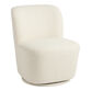 Adleigh Ivory Boucle Upholstered Swivel Chair image number 0