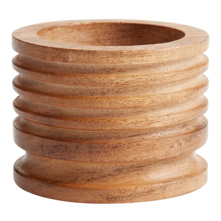 Turned Wood Napkin Rings Set of 4 image number 2