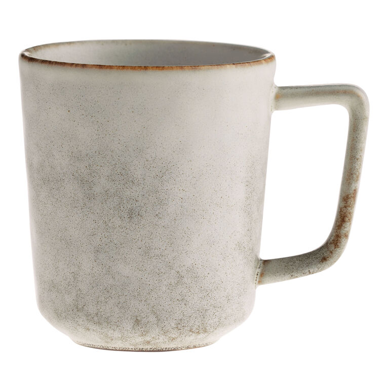 Vita Ivory And Brown Reactive Glaze Ceramic Mug image number 1