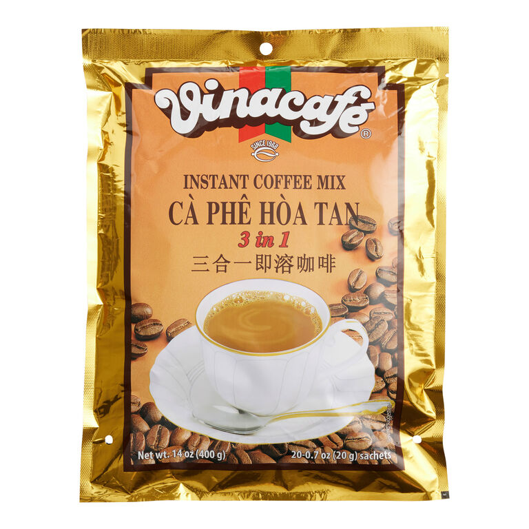 Vinacafe 3 in 1 Instant Coffee Mix Sachets 20 Count image number 1