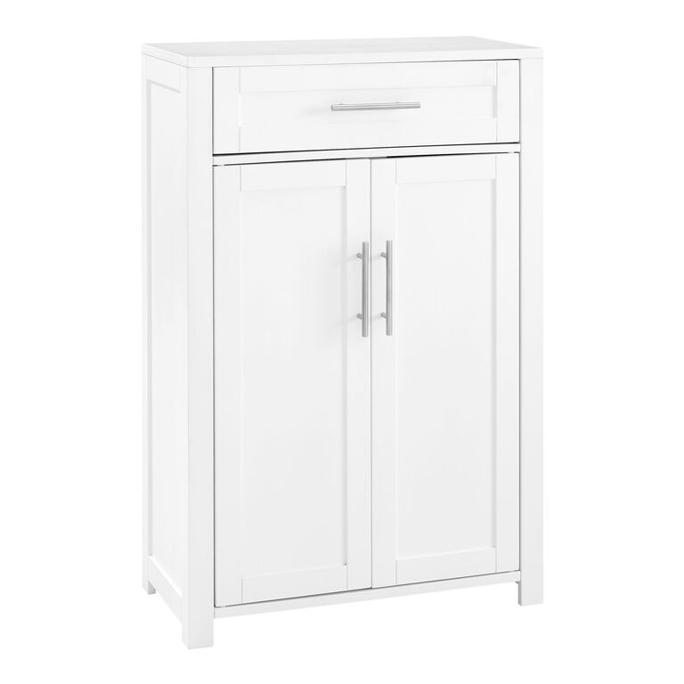 Windport White Storage Cabinet With Drawer image number 1