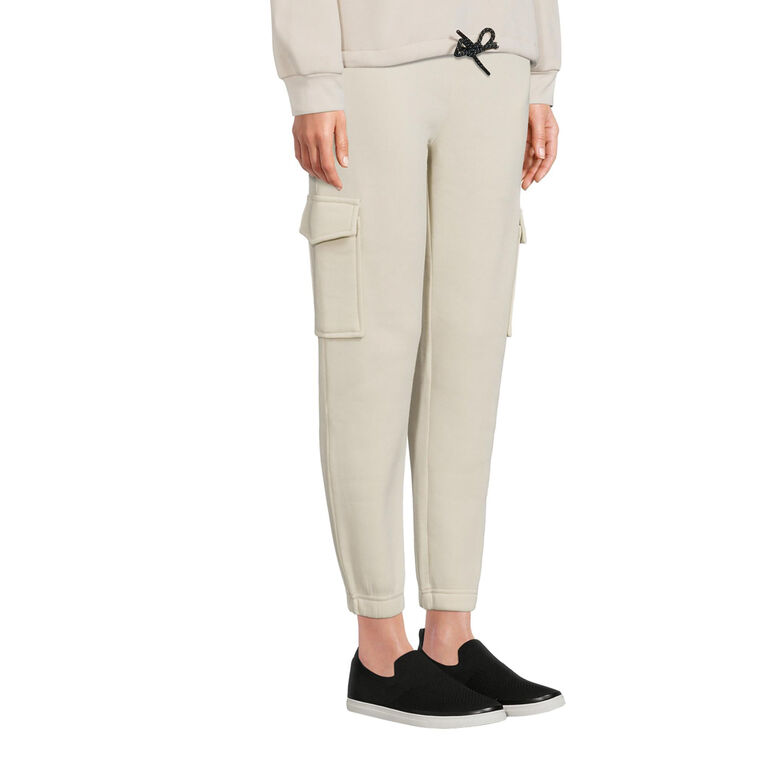 Cora Ivory Cargo Lounge Pant With Pockets image number 1