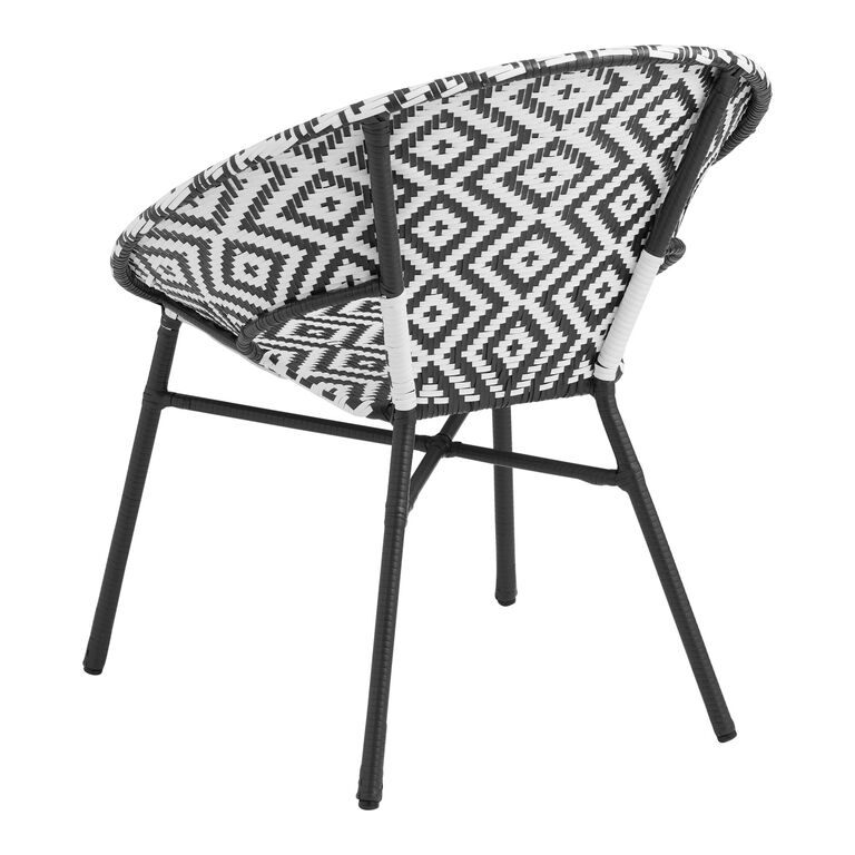 Camden Round Patterned All Weather Wicker Outdoor Chair image number 5