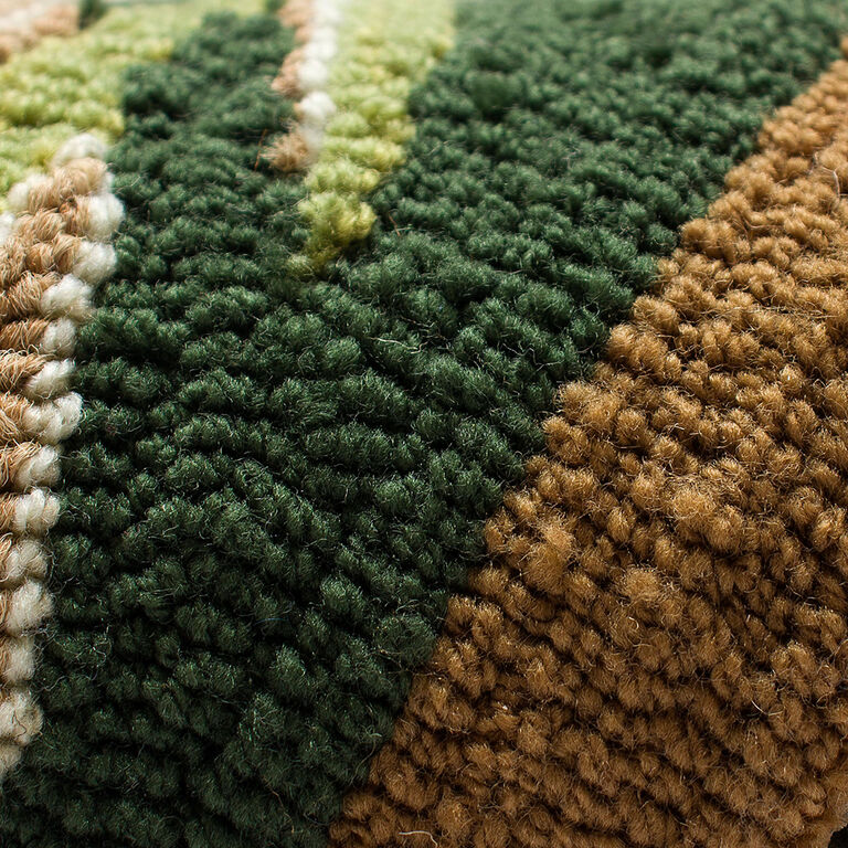 Brown Pinecones and Green Leaves Indoor Outdoor Rug image number 5