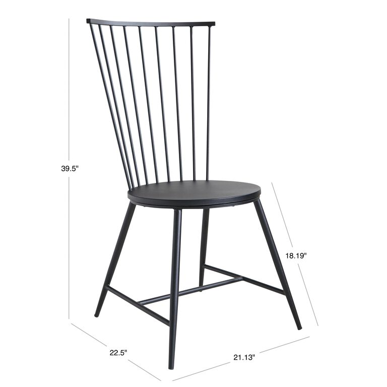 Neal Black Steel Dining Chair image number 4